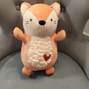 14" Squishmallows Orange and Cream Fox Plush with Red Heart